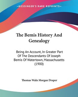 Front cover_The Bemis History And Genealogy