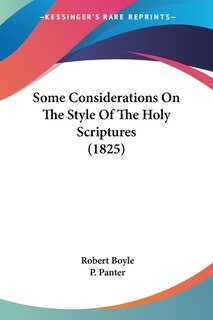 Front cover_Some Considerations On The Style Of The Holy Scriptures (1825)