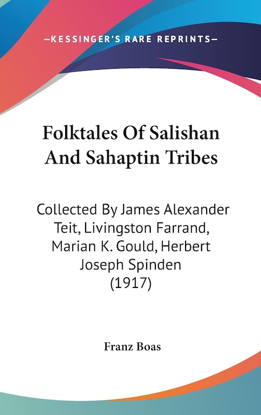 Front cover_Folktales Of Salishan And Sahaptin Tribes