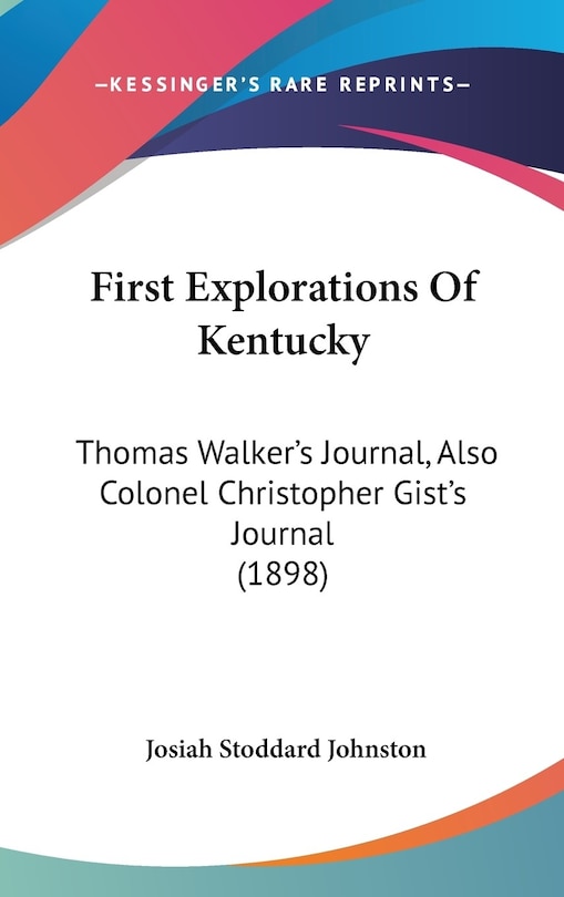 Couverture_First Explorations Of Kentucky