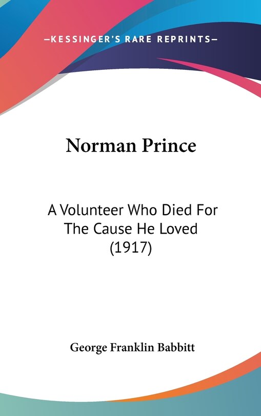 Front cover_Norman Prince
