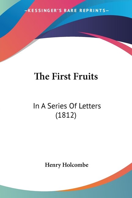 Couverture_The First Fruits