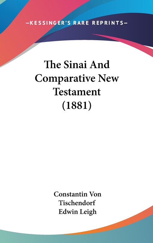 Couverture_The Sinai And Comparative New Testament (1881)