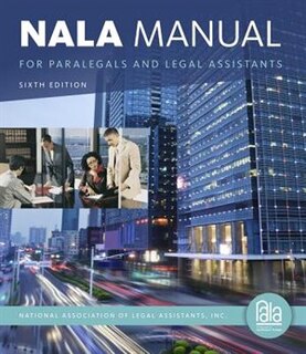 Couverture_Nala Manual For Paralegals And Legal Assistants