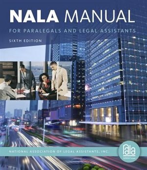Couverture_Nala Manual For Paralegals And Legal Assistants