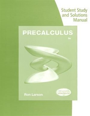 Front cover_Student Solutions Manual For Larson's Precalculus, 9th