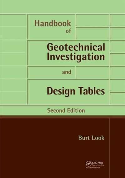Couverture_Handbook Of Geotechnical Investigation And Design Tables