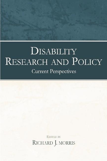 Front cover_Disability Research And Policy