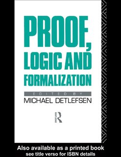 Front cover_Proof, Logic And Formalization