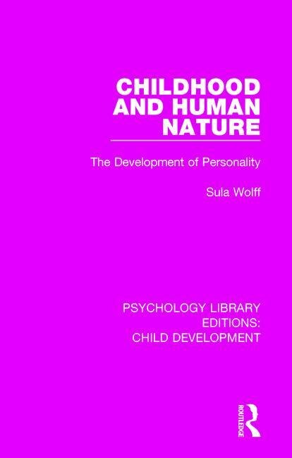 Front cover_Childhood And Human Nature