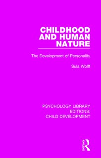 Front cover_Childhood And Human Nature