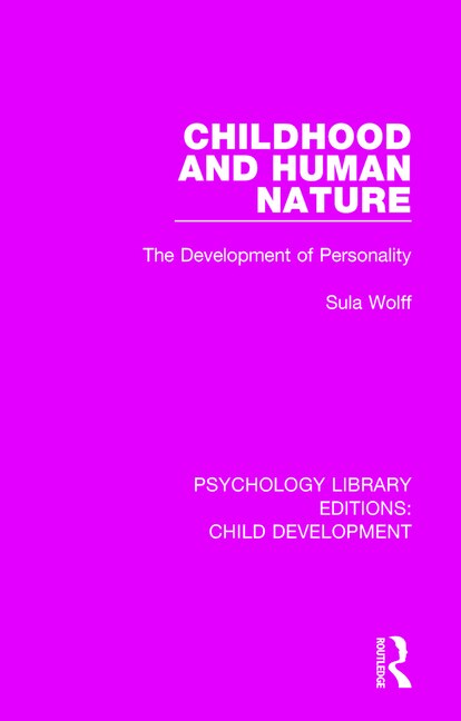 Front cover_Childhood And Human Nature