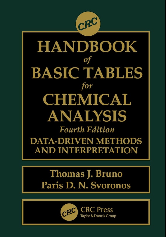 Front cover_Crc Handbook Of Basic Tables For Chemical Analysis