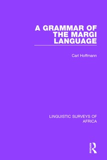 Front cover_A Grammar Of The Margi Language