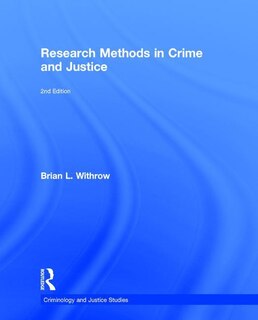 Front cover_Research Methods In Crime And Justice