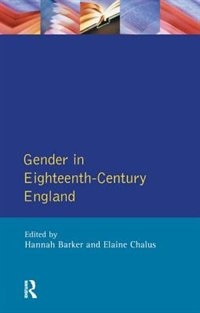 Couverture_Gender In Eighteenth-century England