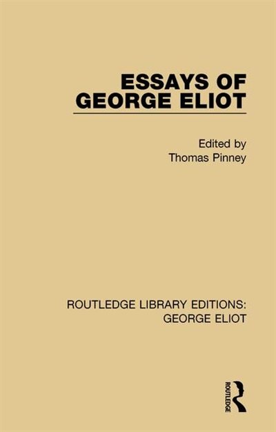 Couverture_Essays Of George Eliot