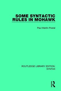 Front cover_Some Syntactic Rules In Mohawk