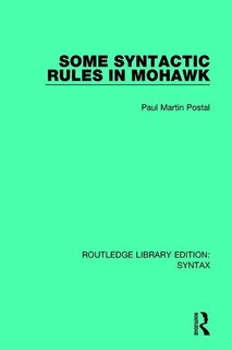 Couverture_Some Syntactic Rules In Mohawk
