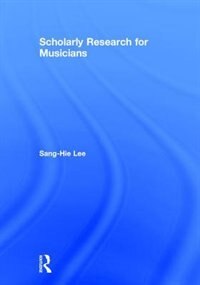 Couverture_Scholarly Research For Musicians