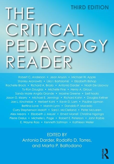 Front cover_The Critical Pedagogy Reader