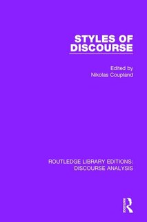 Front cover_Styles Of Discourse