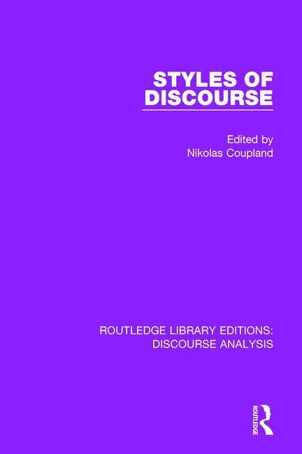 Front cover_Styles Of Discourse