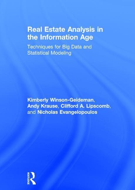 Front cover_Real Estate Analysis In The Information Age