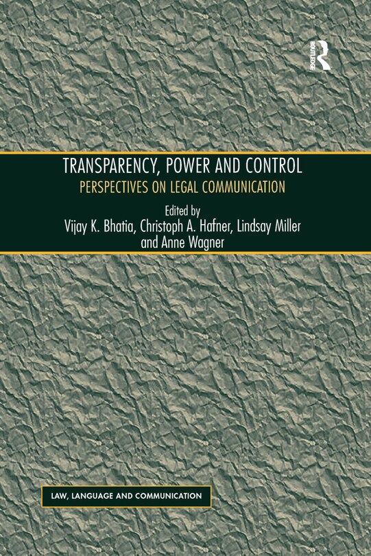 Front cover_Transparency, Power, And Control