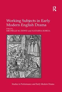 Couverture_Working Subjects In Early Modern English Drama