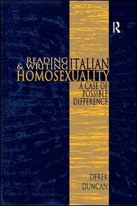 Front cover_Reading And Writing Italian Homosexuality