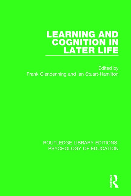 Couverture_Learning And Cognition In Later Life
