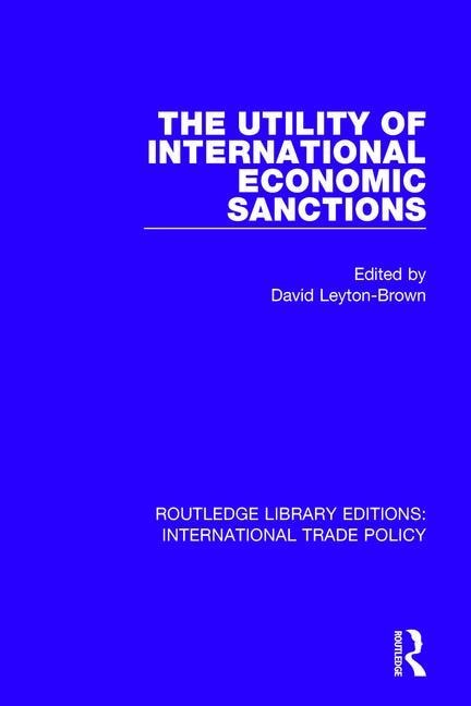 Couverture_The Utility of International Economic Sanctions