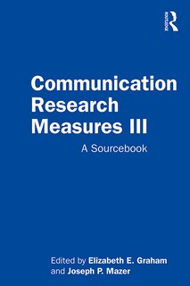 Front cover_Communication Research Measures Iii