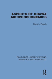 Front cover_Aspects Of Odawa Morphophonemics