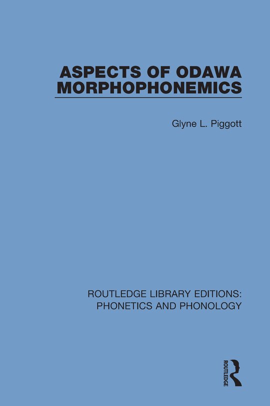 Front cover_Aspects Of Odawa Morphophonemics