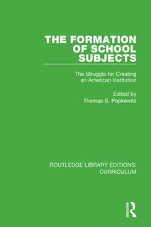 Front cover_The Formation Of School Subjects