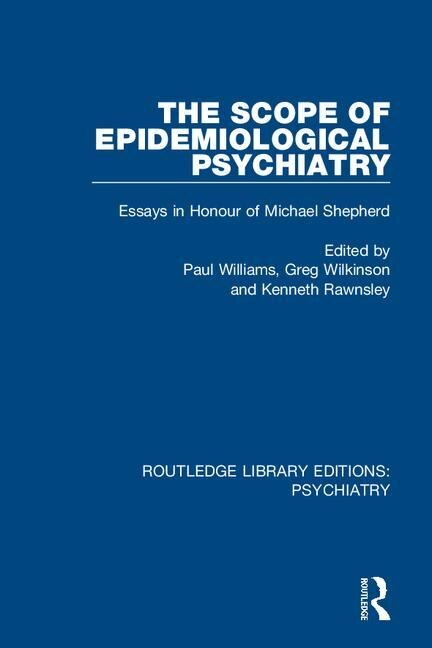 Front cover_The Scope Of Epidemiological Psychiatry