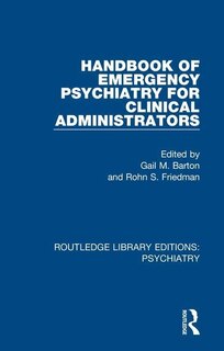 Couverture_Handbook Of Emergency Psychiatry For Clinical Administrators