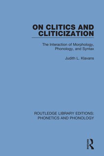 Front cover_On Clitics And Cliticization