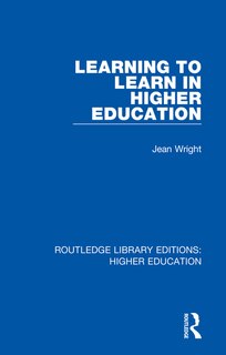 Front cover_Learning To Learn In Higher Education