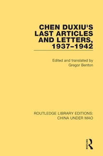 Front cover_Chen Duxiu's Last Articles And Letters, 1937-1942