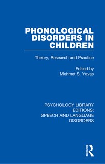 Front cover_Phonological Disorders In Children