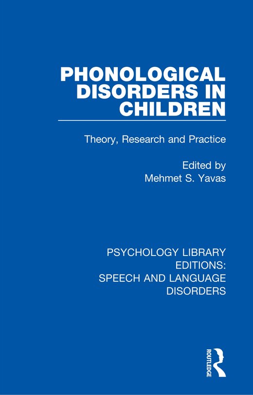 Front cover_Phonological Disorders In Children