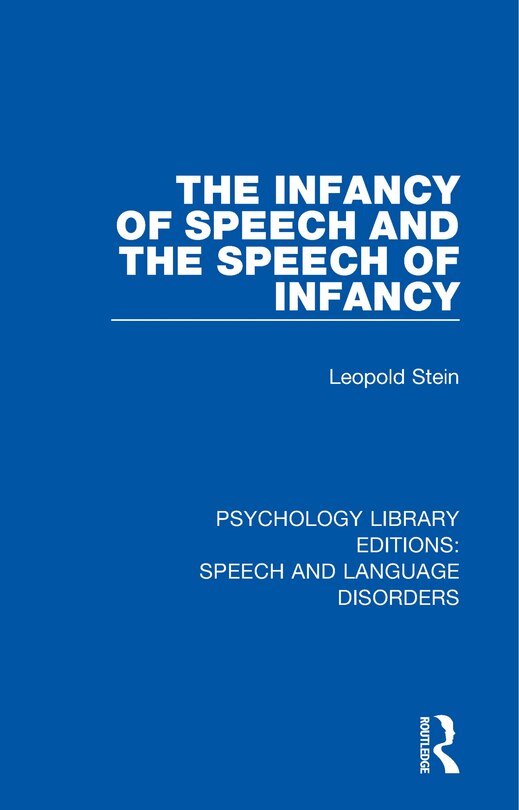 Couverture_The Infancy of Speech and the Speech of Infancy