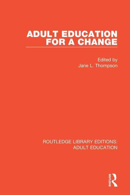 Front cover_Adult Education For A Change