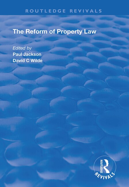 Front cover_The Reform Of Property Law