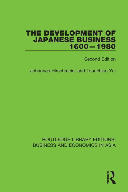 Front cover_The Development of Japanese Business, 1600-1980
