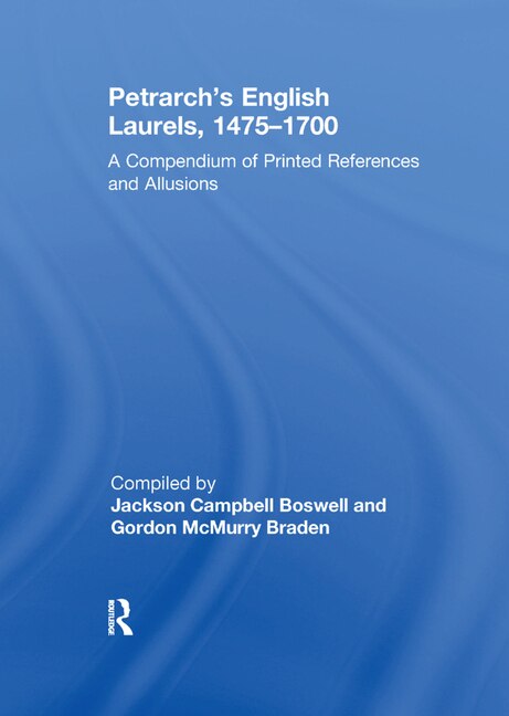 Couverture_Petrarch's English Laurels, 1475-1700