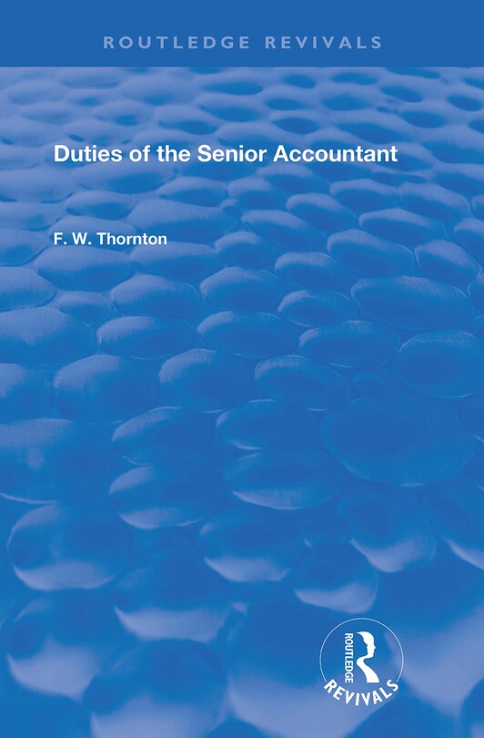 Front cover_Duties Of The Senior Accountant